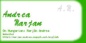andrea marjan business card